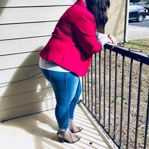 Pink/Berry Worthington Plus Size Women’s Blazer